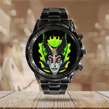 Discover Disneyss Sleeping Beauty Maleficent Sugar Skull Baseball Tees Calendar Steel Band Watch