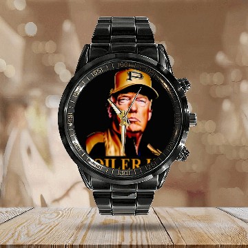 Discover Donald Trump Purdue Boilermakers Baseball Jerseys Calendar Steel Band Watch