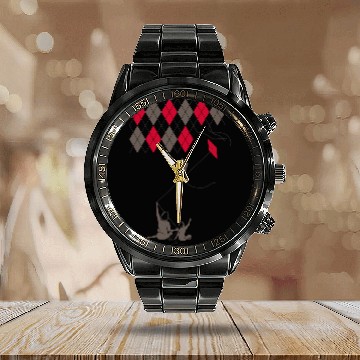 Discover Argyle Kite Calendar Steel Band Watch