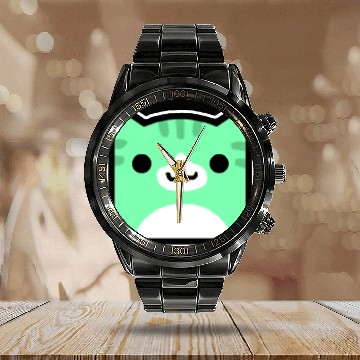 Discover Juniper Geometry Dash icon cat cube Calendar Steel Band Watch