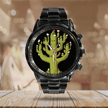 Discover cactUS! Calendar Steel Band Watch