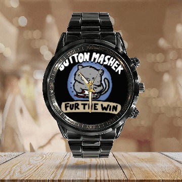 Discover Button Masher Calendar Steel Band Watch
