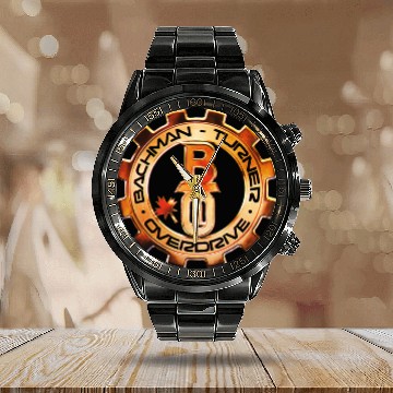 Discover Bachman Turner Overdrive Solid Gold Calendar Steel Band Watch