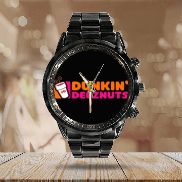 Discover Dunkin Deez Nuts Calendar Steel Band Watch