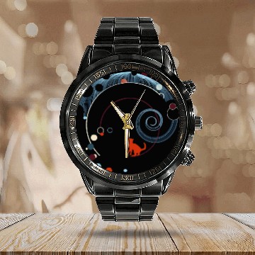 Discover Digital Playground Calendar Steel Band Watch