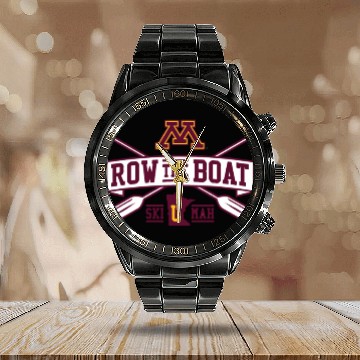 Discover row the boat minnesota Calendar Steel Band Watch