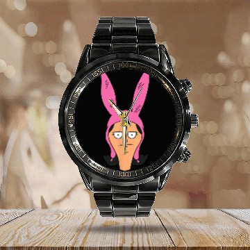 Discover Bob's Burgers Louise Angry Big Face Baseball Jerseys Calendar Steel Band Watch