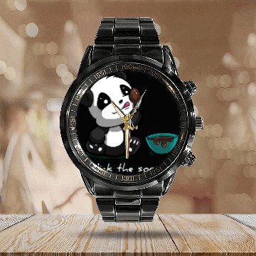 Discover I Lick the Spoon Calendar Steel Band Watch