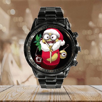 Discover Minion Stocking Stuffer Calendar Steel Band Watch