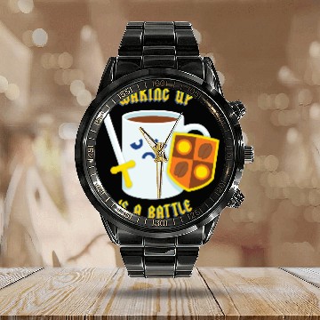 Discover Morning Battle Calendar Steel Band Watch