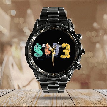 Discover Money Talks Calendar Steel Band Watch