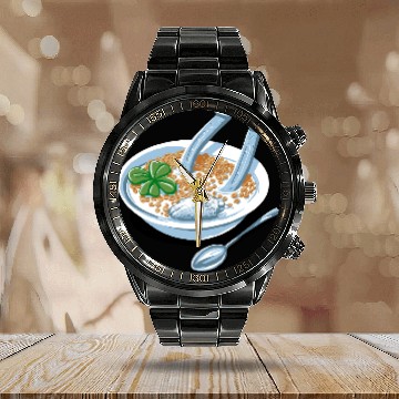 Discover Lucky Cereal Calendar Steel Band Watch