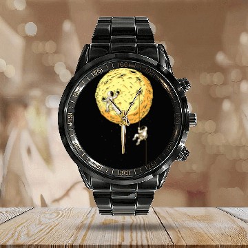 Discover Moon Climbing Calendar Steel Band Watch