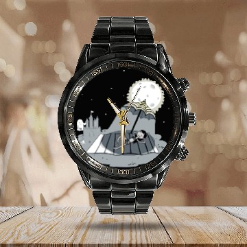 Discover Moonbathing Calendar Steel Band Watch