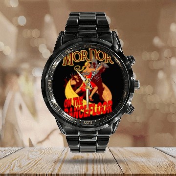 Discover Mordor On the Dancefloor Calendar Steel Band Watch