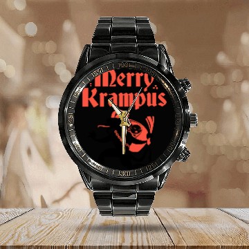 Discover Merry Krampus Calendar Steel Band Watch