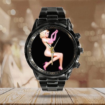 Discover Pamela Anderson Unisex Ultra Cotton Calendar Steel Band Watch Calendar Steel Band Watch
