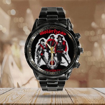 Discover Motorhead Ace Of Spades Cowboys Calendar Steel Band Watch