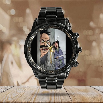 Discover Bobs Burgers Heres Bobby The Shining Horror Pardoy Calendar Steel Band Watch Calendar Steel Band Watch