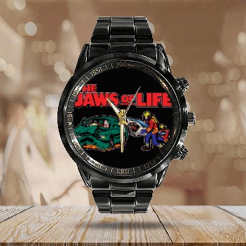 Discover Jaws of Life Calendar Steel Band Watch