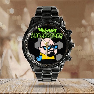 Discover Walters Laboratory! Calendar Steel Band Watch