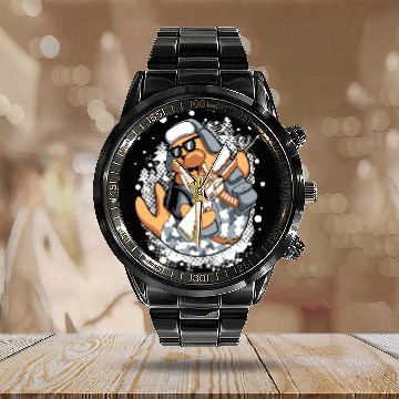 Discover Winter Walrus Calendar Steel Band Watch