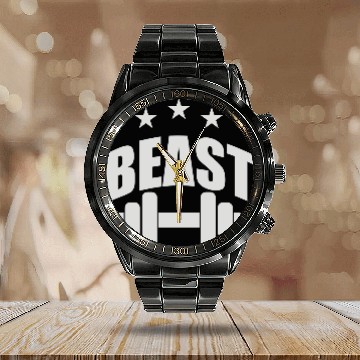 Discover Beast (In Training) Calendar Steel Band Watch