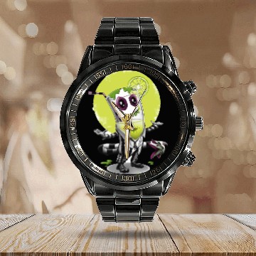 Discover Beetle Juice Calendar Steel Band Watch
