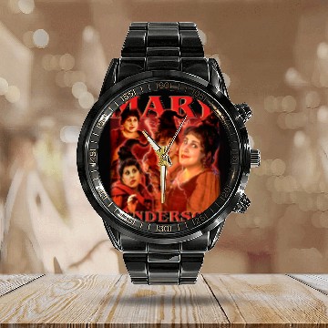 Discover Mary Sanderson Vintage Calendar Steel Band Watch