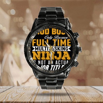 Discover Mud Boss Calendar Steel Band Watch