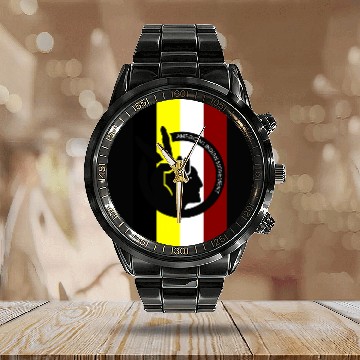 Discover AIM Flag - American Indian Movement - Calendar Steel Band Watch