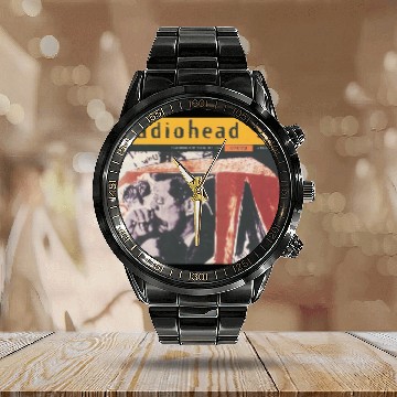Discover Radiohead Band Creep Vintage Calendar Steel Band Watch
