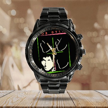 Discover Vintage 1988 Bob Dylan Calendar Steel Band Watch Calendar Steel Band Watch