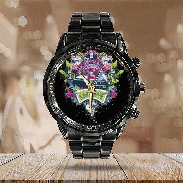 Discover Car show Calendar Steel Band Watch
