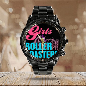 Discover Roller Coaster Calendar Steel Band Watch