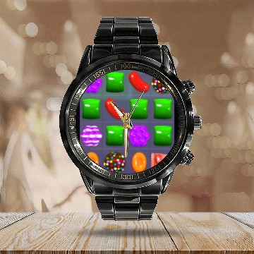 Discover Candy Combo Candy Crush Calendar Steel Band Watch