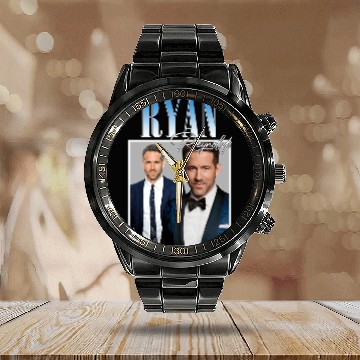 Discover ryan reynolds actor unisex Calendar Steel Band Watch