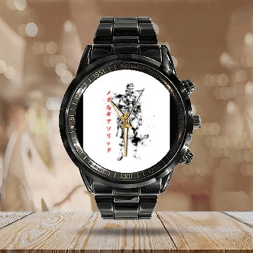 Discover Solid Snake (Metal Gear Solid) v2 Calendar Steel Band Watch