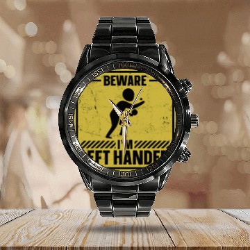Discover Ping Pong Table Tennis Beware I'M Calendar Steel Band Watch