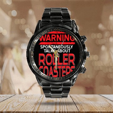 Discover Roller Coaster Calendar Steel Band Watch