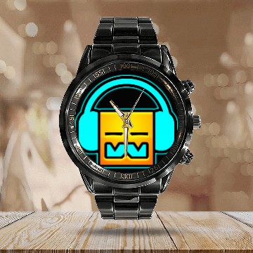 Discover Geometry dash unblocked level Active Calendar Steel Band Watch