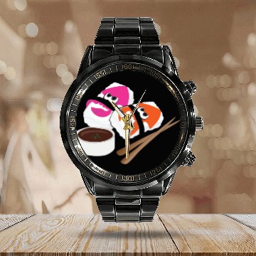 Discover Splatoon sushi Calendar Steel Band Watch