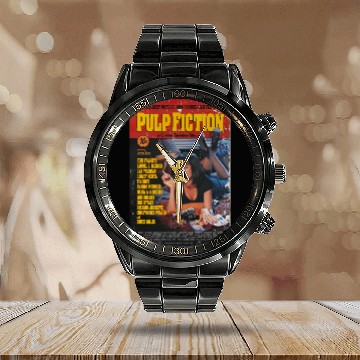 Discover PULP FICTION MOVIE Poster Calendar Steel Band Watch