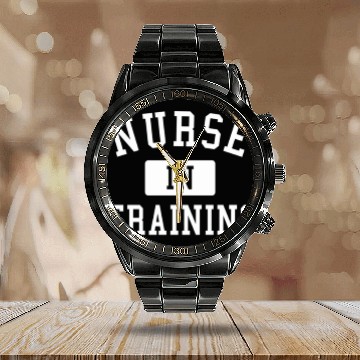 Discover Nursing Student - Nurse School Gift Calendar Steel Band Watch