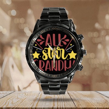Discover all star grandma Calendar Steel Band Watch
