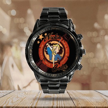 Discover nuka cola Calendar Steel Band Watch