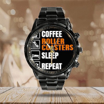 Discover Roller Coaster Calendar Steel Band Watch