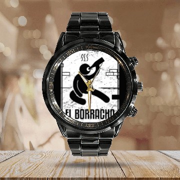 Discover El Borracho | Loteria Mexican Tarot Card Calendar Steel Band Watch