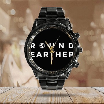 Discover Round Earther Calendar Steel Band Watch Anti Flat Earth The Earth is Round
