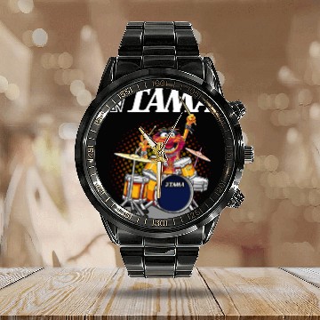 Discover ANIMAL DRUMMER TAMA DRUMS Calendar Steel Band Watch